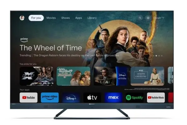 Sharp  50" QLED  GOOGLE TV, 4K Ultra HD 144Hz Quantum Dot 3840x2160 Aluminium Slim Frameless, AQUOS AI - 50FQ5EG