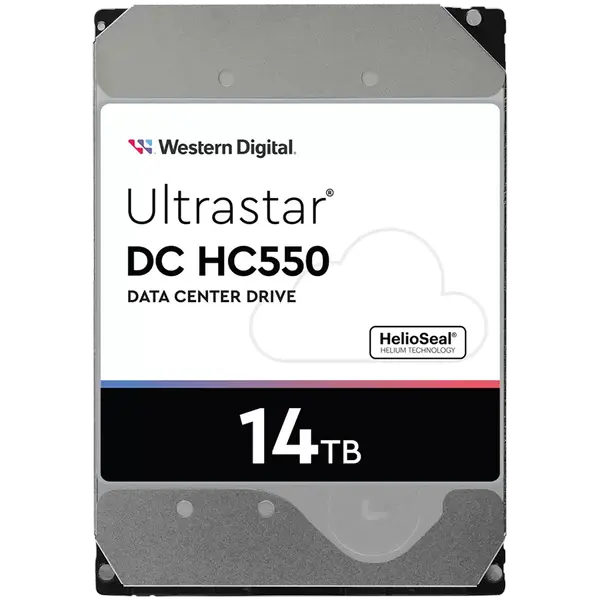 HDD Server WD/HGST Ultrastar 14TB DC HC550, 3.5’’, 512MB, 7200 RPM, SATA, 512E SE, SKU: 0F38581 - WUH721814ALE6L4