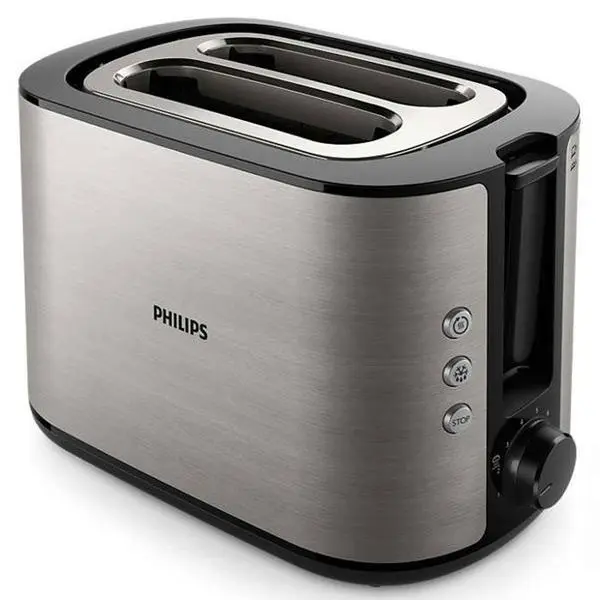 Тостер Philips HD2650/90, 8 степени, 2 отделения, 7 функции, метален, 950W, сребрист