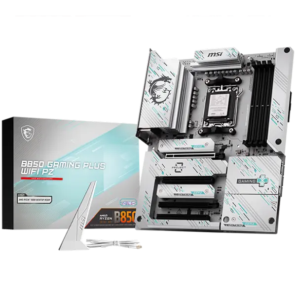 MSI B850 GAMING PLUS WIFI PZ, ATX, Socket AM5, Back Connectors, 4x DDR5 Dual Channel DDR5 up to 8200(OC)MHz - B850_GAMING_PLUS_WIFI_PZ