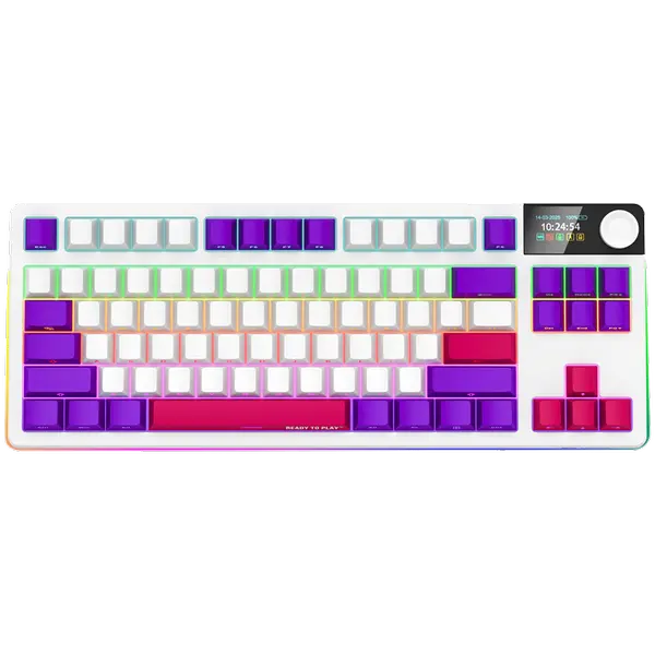 LORGAR KBP70TKLW, Wireless TKL Mechanical Gaming Keyboard Pro, White, EN layout - LRG-KBP70TKLW-WH-US