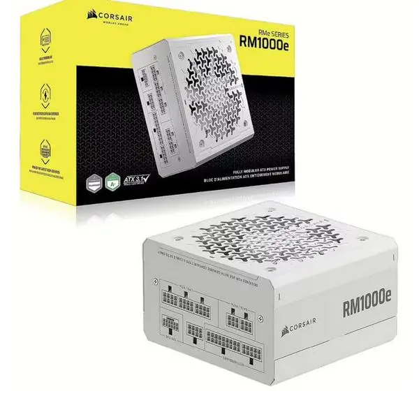 Захранване Corsair RM1000e White (CP-9020294-EU), 1000W, Active PFC, 80+ Gold, 120mm вентилатор