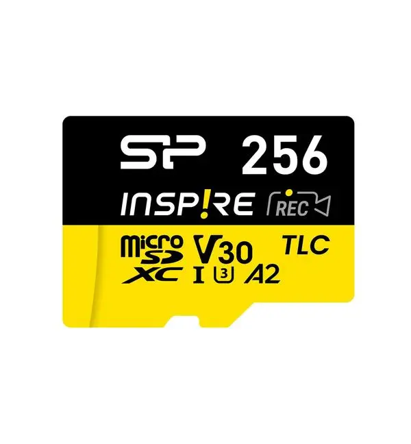 Silicon Power Inspire 256GB, microSDXC, Class 10, SD Adapter, SLP-SD-STXLA2V1NSP-256GB