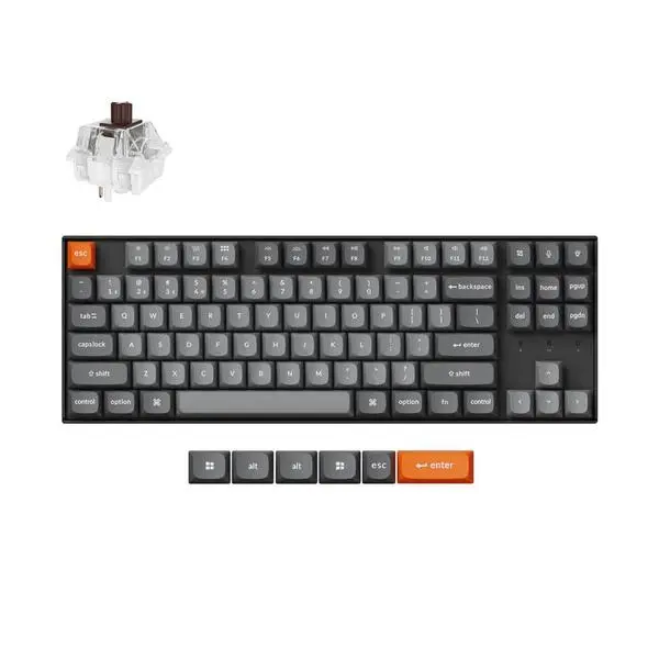 Механична клавиатура Keychron K8 Max QMK/VIA TKL - Keychron Super Brown Switch, RGB Backlight - KEYCHRON-KEY-K8M-H3