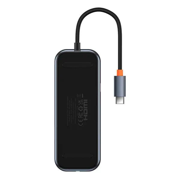 USB хъб Baseus AcmeJoy 8-портов USB-C към 1xHDMI /2xUSB-A 3.0 / 1xUSB-A 2.0 / 1xUSB-C PD&Data /1xRJ45 / 1xSD/TF - сив