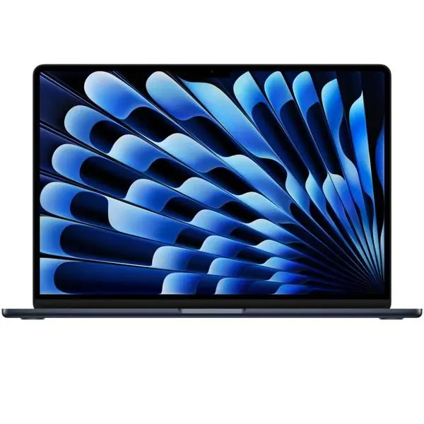Лаптоп Apple MacBook Air 15.3 M3 (MXD43ZE/A)(Midnight), осемядрен Apple M3 4.05GHz, 15.3" (38.86cm) Liquid Retina IPS Display, 16GB LPDDR5, 512GB SSD, 2x Thunderbolt 4, macOS, десетядрен М3 GPU, Intl. KBD
