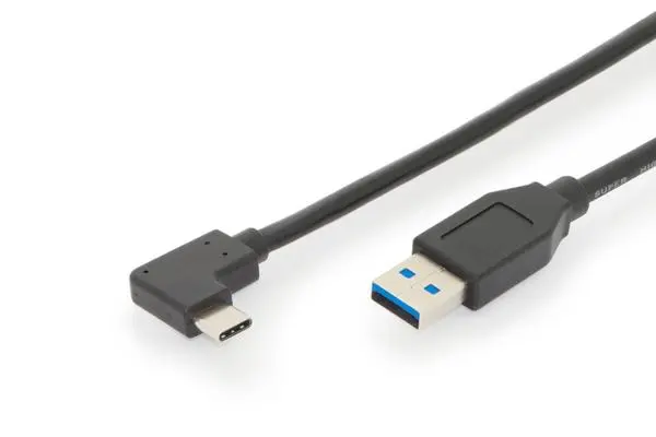 ASSMANN DIGITUS USB 3.1 Type-C 90° към USB А кабел M/M, 1м - AK-300147-010-S