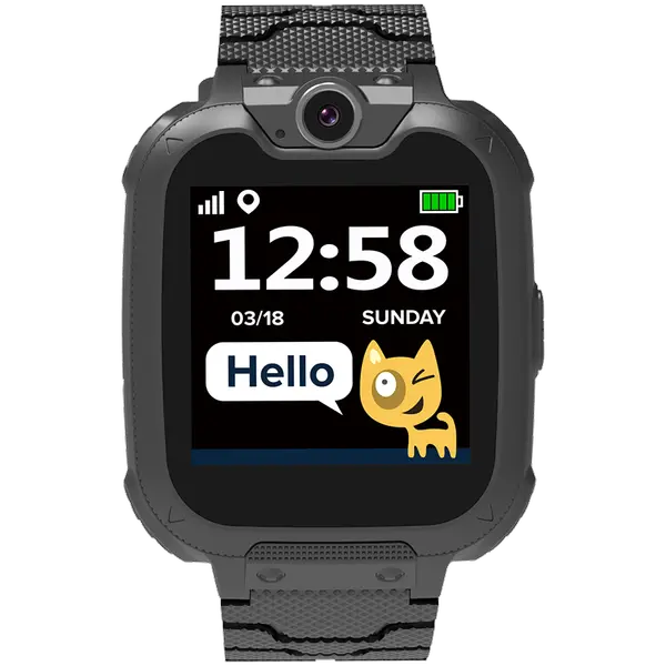 CANYON Kids smartwatch, 1.54 inch colorful screen, Camera 0.3MP, Mirco SIM card, 32+32MB - CNE-KW31BB