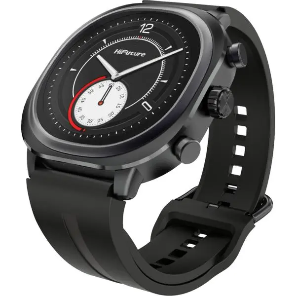 HiFuture AIX Lite Black,  1.43" AMOLED,  466*466, Powered by Dual Core & Syntra AI, Bluetooth Call, 1ATM Waterproof, Sixth Generation Health Sensor, Up to 10 days daily use, Extra Fabric Strap inbox - 6972576181893