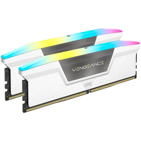 Corsair DDR5, 6000MT/s 32GB 2x16GB DIMM, Unbuffered, 36-44-44-96, Std PMIC, XMP 3.0, VENGEANCE RGB DDR5, 1.4V, white - CMH32GX5M2E6000C36W