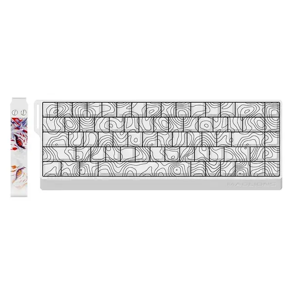 Madlions Професионална геймърска механична клавиатура Professional FIRE 68 ULTRA 8K, Gateron Magnetic Jade Switches White Counto - FIRE-68-ULTRA-CNT-WH