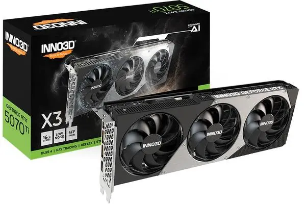 Inno3D GeForce RTX 5070 Ti 16GB GDDR7 X3 - N507T3-16D7-176068N