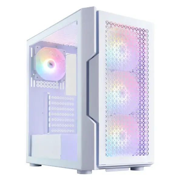 1stPlayer кутия ATX TRILOBITE T7 White 4 fans included - T7-WH-4F1-W