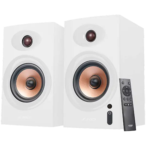Multimedia Bluetooth Speakers R23BT White, Bluetooth 5.0, Optical, AUX, USB, 2*1" silk dome tweeter - R23BT_WHITE