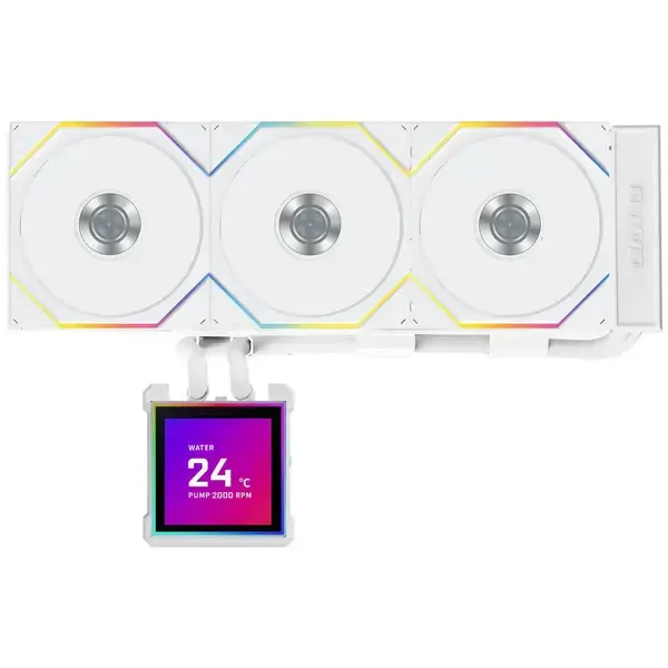 Охладител за процесор Lian Li HydroShift II LCD-S 360TL RGB - Бял - LL-FAN-WASE-999