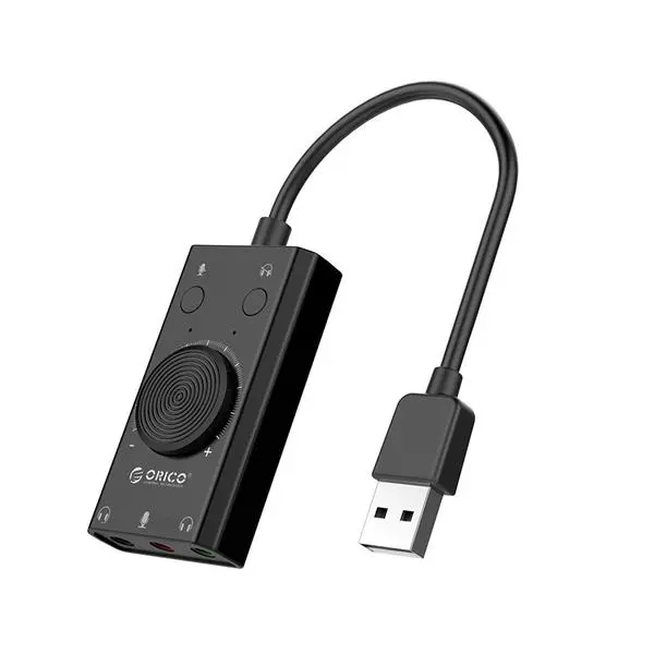 Външна звукова карта USB Sound card - 2 headphones, mic, volume - SC2-BK - SC2-BK-PRO