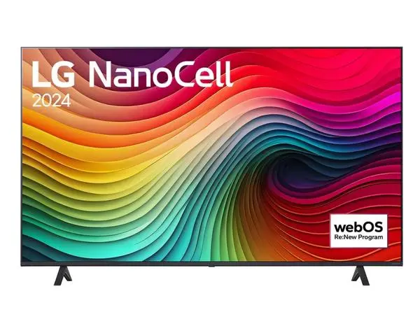 LG  55" 4K HDR Smart Nano Cell TV, 3840x2160, DVB-T2/C/S2, AI Alpha 5 Gen7, HDR 10 PRO, webOS 24, ThinQ AI - 55NANO81T3A