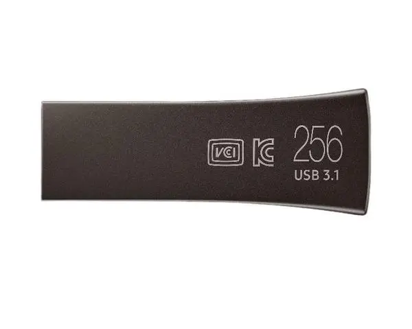 USB памет Samsung BAR Plus, 256GB, USB-A, Titanium Gray, SAM-USB-MUF-256BE4APC