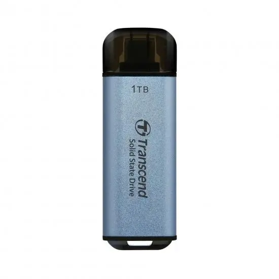 Transcend 1TB, USB External SSD, ESD300C, USB 10Gbps, Type C, Sky Blue - TS1TESD300C - (P)