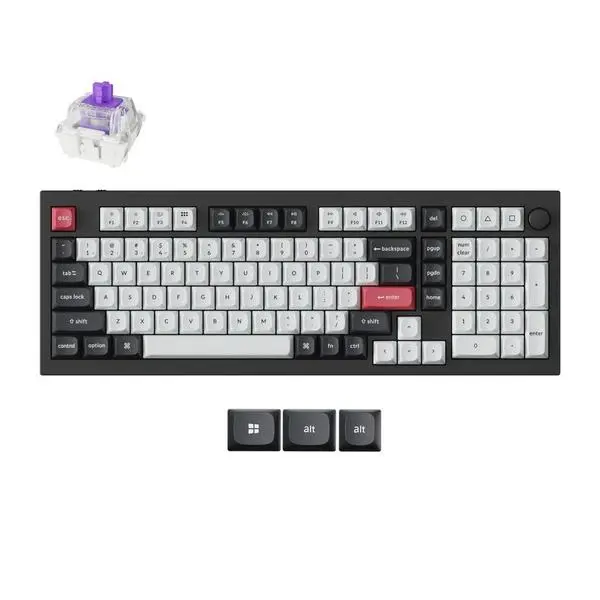 Механична клавиатура Keychron Q5 HE QMK Carbon Black - Gateron Double-Rail Magnetic Nebula Switch - KEYCHRON-KEY-Q5H-M1