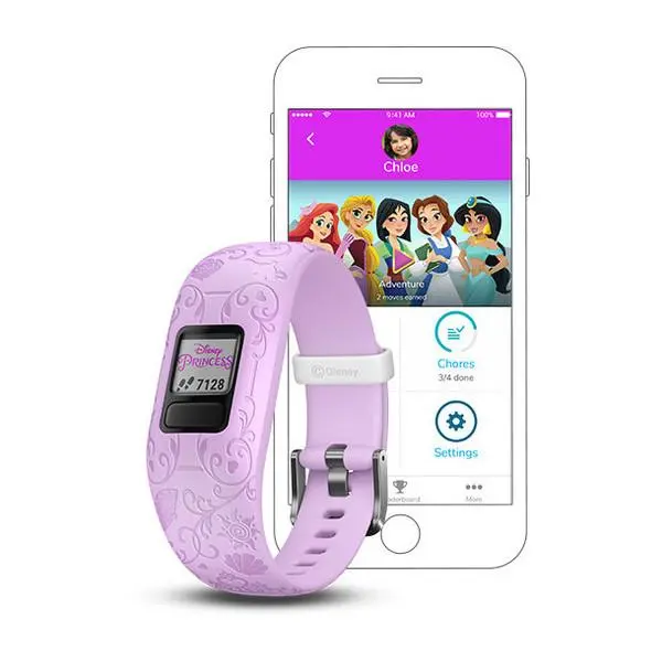 Garmin vivofit jr. 2 - Princess, лилава с регулируема каишка - 010-01909-15