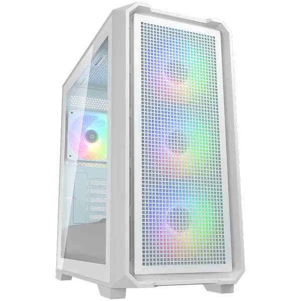 COUGAR MX600 Mini V2 RGB PC Case, Mini Tower, White - CGR-2TC9W-RGB
