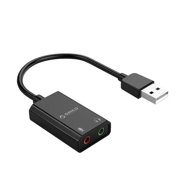 Външна звукова карта USB Sound card - Headphones, Mic, Black - SKT2-BK - SKT2-BK-BP