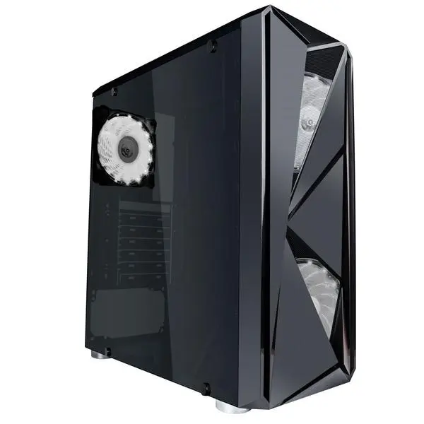 1stPlayer Компютърна кутия Gaming Case ATX F4 WHITE 3 Fans included - F4-3A1-15LED-WHITE