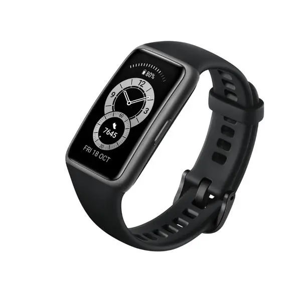 Huawei Band 6, Black, 1.47" AMOLED color screen, 6-axis IMU sensor,battery 180 mAh, Water resistance 5ATM, BT - 6941487216635