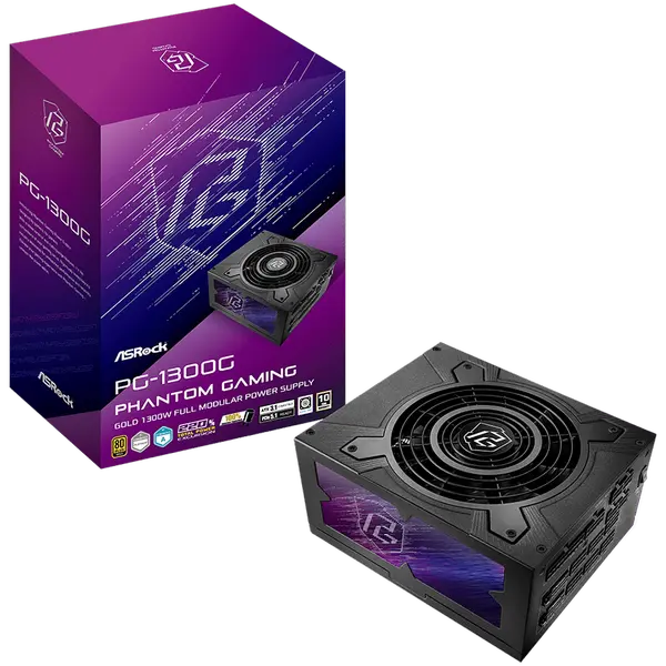 Захранване Asrock PG-1300G, 1300W, 80 Plus Gold, Fully Modular PSU, Japanese Capacitors - PG-1300G