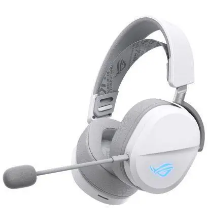 Геймърски безжични слушалки ASUS ROG Pelta White - USB-C, Aura Sync RGB - 90YH0410-BHUA10