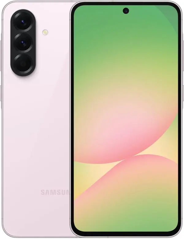Samsung Galaxy A56 5G (розов), поддържа 2 SIM карти, 6.7" (17.01 cm) FHD+ Super AMOLED 120Hz дисплей, осемядрен Exynos 1580 2.9 GHz, 8GB RAM, 256GB Flash памет, 50 + 12 + 5 & 12 MPix камери, Android,  SM-A566BLICEUE