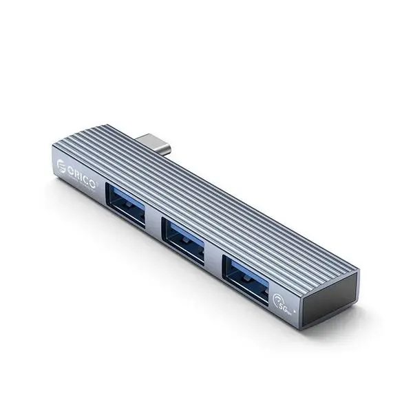 Orico Orico хъб USB3.0/2.0 HUB 3 port TYPE C, Aluminum AH-W13-GY - AH-W13-GY-BP