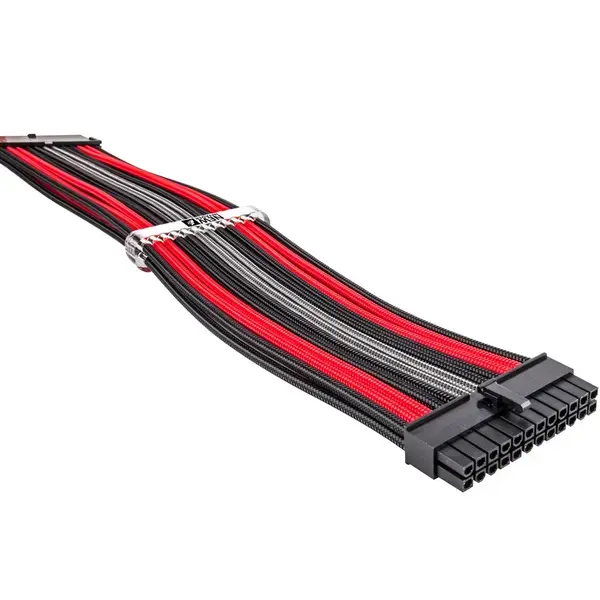 1stPlayer Комплект удължителни кабели Custom Modding Cable Kit Black/Red/Gray ATX24P, EPS, PCI-e - BRG-001