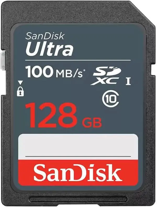 SANDISK Ultra SDXC, 128GB, Class 10 UHS-I, 100 Mb/s, SD-SDUNR-128G-GN3IN