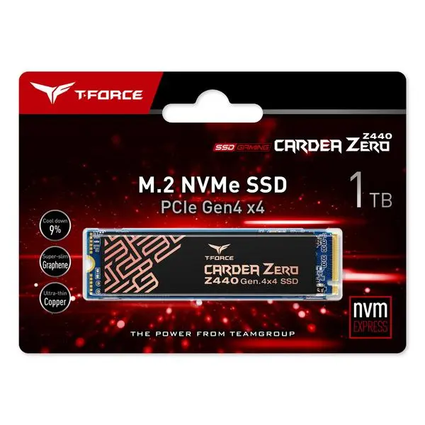 SSD Team Group T-Force Cardea Zero Z440, 1TB, M.2 NVMe PCIe Gen4 x4 - TEAM-SSD-TCZ44-1TB