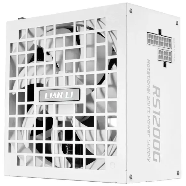 Захранване Lian Li RS 1200W 80+ Gold PCIe 5.1, ATX 3.1, RS Hub - Бял - G9P.RS1200G.WH00.EU