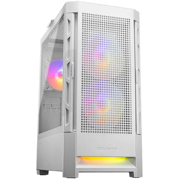 COUGAR DUOFACE RGB PC Case, Mid Tower, White - CGR-5ZD1W-RGB