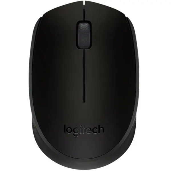 Мишка Logitech M171, безжична, оптична (1000 dpi), USB, черна, 910-004424
