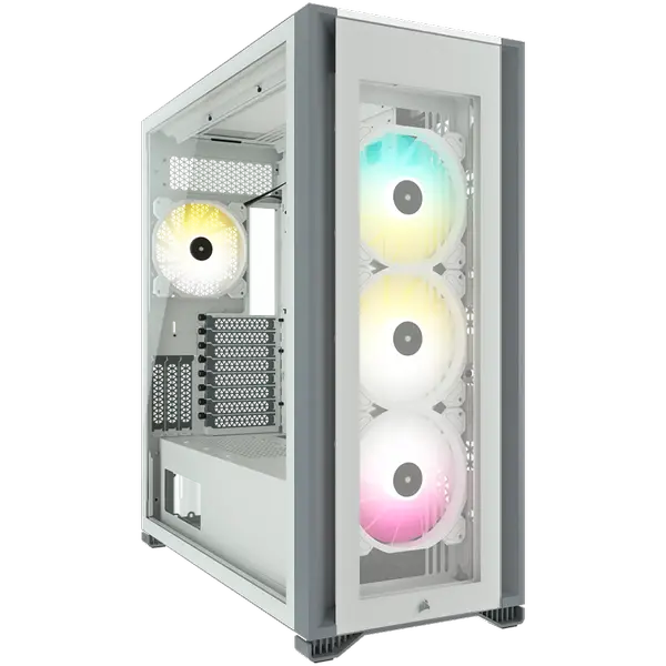 Corsair iCUE 7000X RGB Tempered Glass Full Tower Smart Case, White, EAN:0840006639459 - CC-9011227-WW