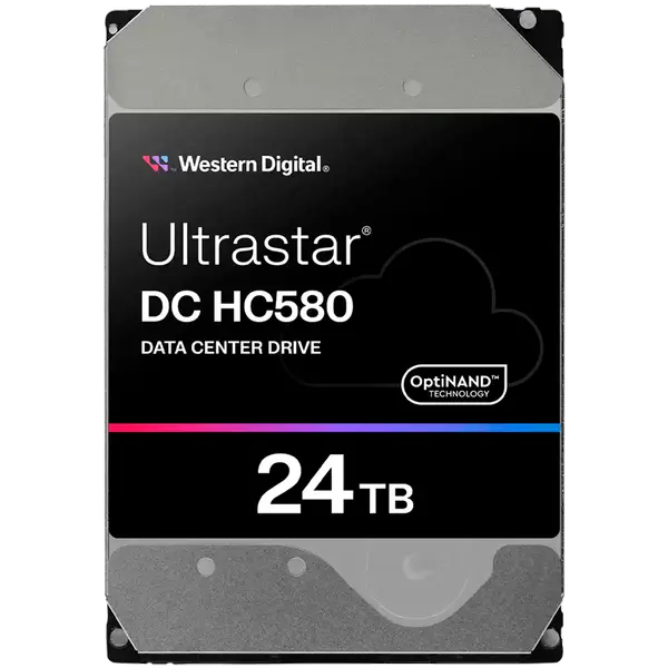 HDD Server WD/HGST ULTRASTAR DC HC580 (3.5’’, 24TB, 512MB, 7200 RPM, SATA 6Gb/s, 512E SE NP3), SKU: 0F62796 - WUH722424ALE6L4