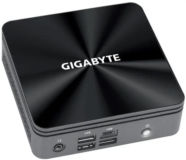 Настолен компютър Gigabyte Brix BRi5H-10210, Intel Core i5-10210U, 2 x SO-DIMM DDR4, SSD NVMe, USB-C, WF+BT, black - GA-PC-BRi5H-10210
