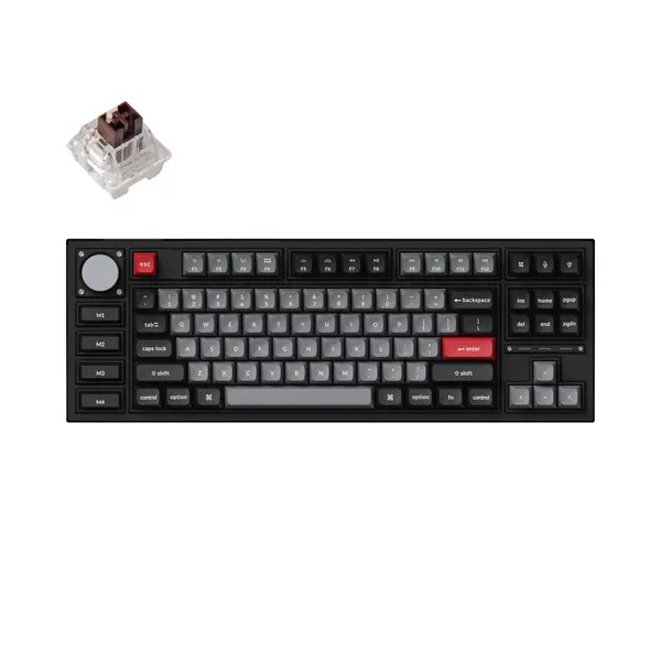 Клавиатура Keychron Q3 Pro Carbon Black TKL K Pro Brown Switch RGB LED PBT - KEYCHRON-KEY-Q3P-M3