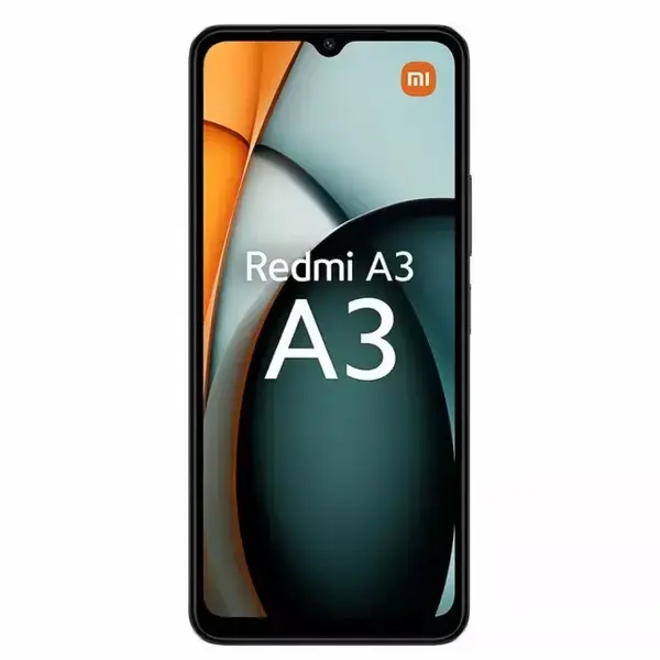 Xiaomi Redmi A3 (черен), поддържа 2 SIM карти, 6.71" (17.04cm) IPS LCD, осемядрен Mediatek Helio G36 2.2GHz, 3GB RAM, 64GB Flash памет (+microSD слот), 8 + 5 Мpix камери, Android, 193g, MZB0GL8EU