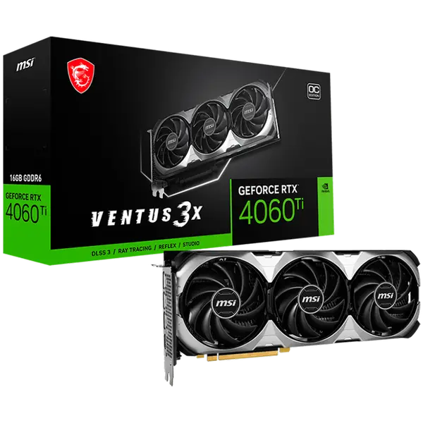 MSI Video Card NVidia GeForce RTX 4060 TI VENTUS 3X 16G OC: Мощност и производителност в едно