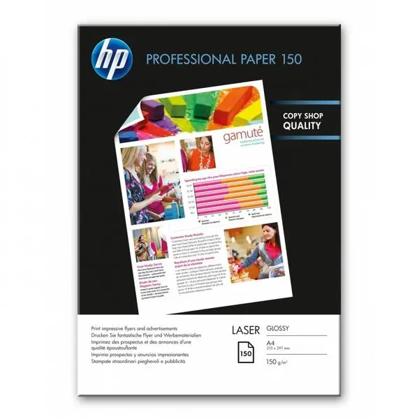 HP Professional Glossy Laser Paper 150 gsm-150 sht/A4/210 x 297 mm - CG965A