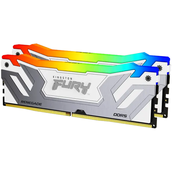 Kingston FURY Renegade 48GB 8400MHz DDR5 CL40 CUDIMM (Kit of 2) RGB White XMP - KF584CU40RWAK2-48