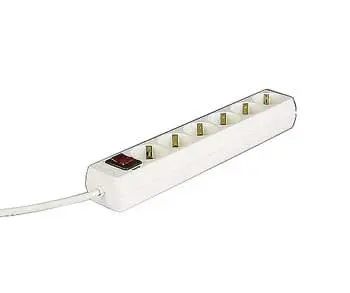Hama Distribution Panel 6 sockets w/switch 1.4m White 30384