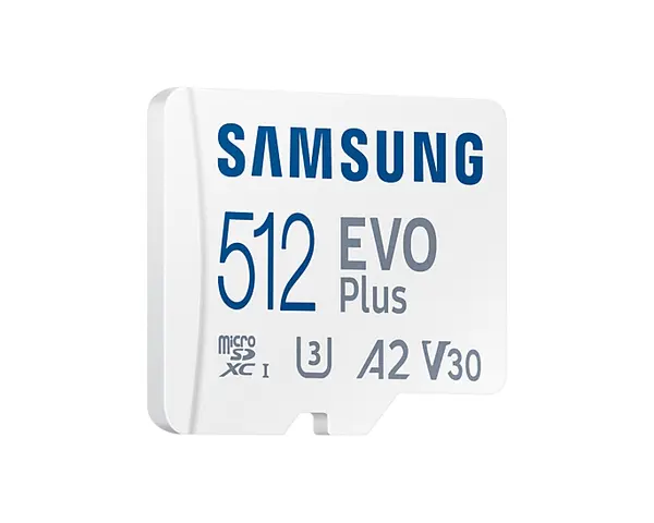 Samsung EVO Plus, microSDXC, UHS-I, 512GB, Адаптер, SAM-SDM-MC512KA