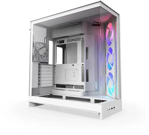 Кутия NZXT H9 Flow RGB Dual-Chamber - White - NZXT-CASE-H92FW-R1